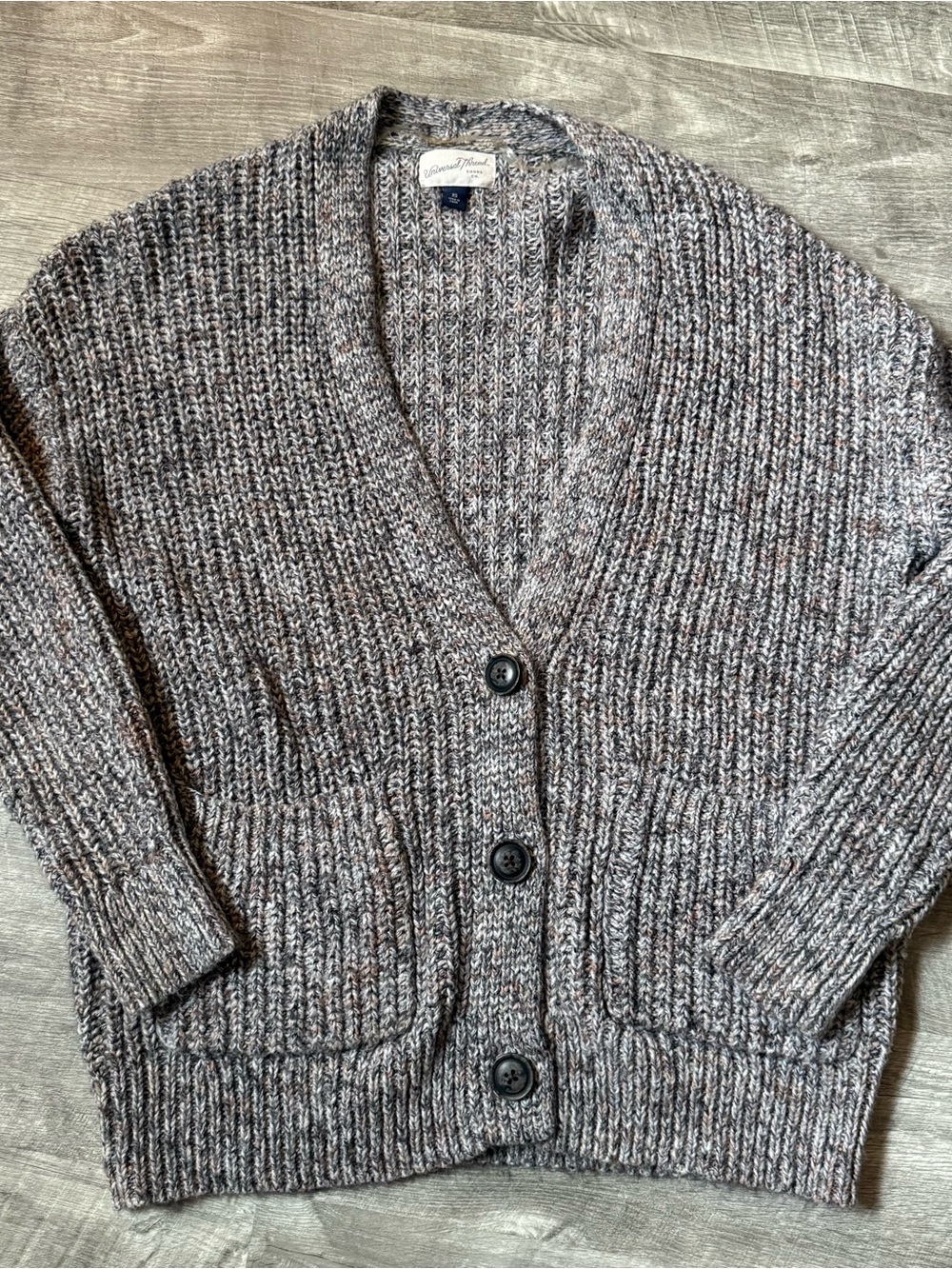 Universal Thread brown multicolor button up cardigan